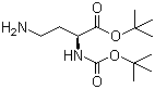 (S)-2-叔丁氧羰基氨基-4-氨基丁酸叔丁酯分子结构 (CAS 190447-69-9)