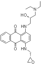 1-[[(2S)-3-(Diethylamino)-2-hydroxypropyl]amino]-4-[[(2S)-2-oxiranylmethyl]amino]-9,10-anthracenedione molecular structure (CAS 1909226-00-1)