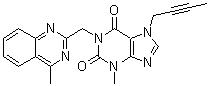 7-(2-Butyn-1-yl)-3,7-dihydro-3-methyl-1-[(4-methyl-2-quinazolinyl)methyl]-1H-purine-2,6-dione molecular structure (CAS 1911621-52-7)