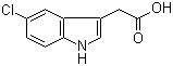 structure of CAS# 1912-45-4, 5-Chloroindole-3-acetic acid;2-(5-Chloro-1H-indol-3-yl)acetic acid