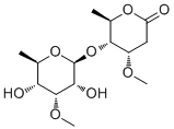 6-Deoxy-3-O-methyl-beta-allopyranosyl(1-4)-beta-cymaronic acid delta-lactone分子结构 (CAS 19131-13-6)