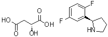 (2R)-2-hydroxy-Butanedioic acid compd. with (2R)-(2R)-2-(2,5-difluorophenyl)pyrrolidine (1:1) molecular structure (CAS 1919868-77-1)