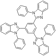 1,3,5-三(1-苯基-1H-苯并咪唑-2-基)苯分子结构 (CAS 192198-85-9)