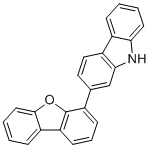 结构式 CAS# 1922121-95-6, 2-(二苯并[b,d]呋喃-4-基)-9H-咔唑