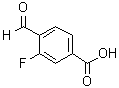 3-氟-4-甲酰基苯甲酸分子结构 (CAS 193290-80-1)