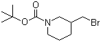3-(溴甲基)哌啶-1-甲酸叔丁酯分子结构 (CAS 193629-39-9)