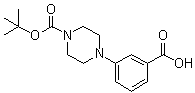 3-[4-(叔丁氧羰基)哌嗪-1-基]苯甲酸分子结构 (CAS 193818-13-2)