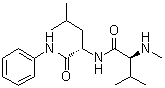 N-甲基-L-缬氨酰-N-苯基-L-亮氨酰胺分子结构 (CAS 194351-54-7)