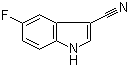 5-氟-1H-吲哚-3-甲腈分子结构 (CAS 194490-15-8)