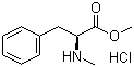 N-甲基-L-苯丙氨酸甲酯盐酸盐分子结构 (CAS 19460-86-7)