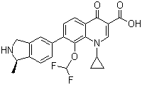 structure of CAS# 194804-75-6, Garenoxacin;1-Cyclopropyl-8-(difluoromethoxy)-7-[(1R)-1-methyl-2,3-dihydro-1H-isoindol-5-yl]-4-oxoquinoline-3-carboxylic acid