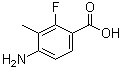 4-氨基-2-氟-3-甲基苯甲酸分子结构 (CAS 194804-84-7)