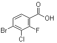 4-溴-3-氯-2-氟苯甲酸分子结构 (CAS 194804-94-9)