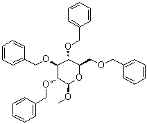甲基 2,3,4,6-四-O-苄基-beta-D-吡喃葡萄糖苷分子结构 (CAS 19488-61-0)