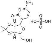 4-Amino-1-((3aR,4R,6R,6aR)-6-(hydroxymethyl)-2,2-dimethyltetrahydrofuro[3,4-d][1,3]dioxol-4-yl)pyrimidin-2(1H)-one sulfate molecular structure (CAS 1955522-00-5)