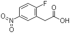 2-氟-5-硝基苯乙酸分子结构 (CAS 195609-18-8)