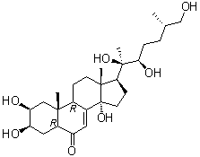 25S-牛膝甾酮分子结构 (CAS 19595-18-7)