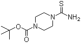 结构式 CAS# 196811-66-2, 4-(叔丁氧羰基)哌嗪-1-硫代甲酰胺