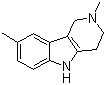 2,8-二甲基-2,3,4,5-四氢-1H-吡啶并[4,3-b]吲哚分子结构 (CAS 19686-05-6)