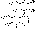 3-O-[2-(乙酰氨基)-2-脱氧-D-吡喃半乳糖基]-D-吡喃甘露糖分子结构 (CAS 197457-62-8)