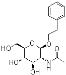 2-Phenylethyl 2-(acetylamino)-2-deoxy-beta-D-glucopyranoside molecular structure (CAS 197574-94-0)