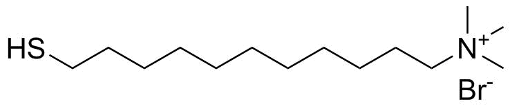 N,N,N-三甲基-11-巯基十一烷基-1-铵溴化物分子结构 (CAS 197587-43-2)