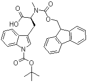 N-芴甲氧羰基-N-甲基-N'-叔丁氧羰基-L-色氨酸分子结构 (CAS 197632-75-0)