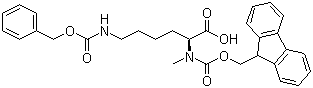 N'-苄氧羰基-N-芴甲氧羰基-N-甲基-L-赖氨酸分子结构 (CAS 197632-76-1)