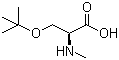 O-叔丁基-N-甲基-L-丝氨酸分子结构 (CAS 197632-83-0)