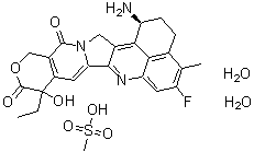 依沙替康甲磺酸盐水合物分子结构 (CAS 197720-53-9)