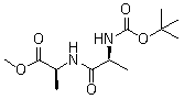 N-[叔丁氧羰基]-L-丙氨酰-L-丙氨酸甲酯分子结构 (CAS 19794-10-6)