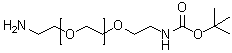 alpha-(2-氨基乙基)-omega-[2-[[叔丁氧羰基]氨基]乙氧基]-聚氧乙烯分子结构 (CAS 198227-38-2)