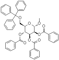 甲基 6-O-(三苯基甲基)-alpha-D-吡喃甘露糖苷三苯甲酸酯分子结构 (CAS 198338-59-9)