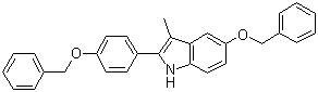 structure of CAS# 198479-63-9, 3-Methyl-5-(phenylmethoxy)-2-[4-(phenylmethoxy)phenyl]-1H-indole;5-(Benzyloxy)-2-[4-(benzyloxy)phenyl]-3-methyl-1H-indole
