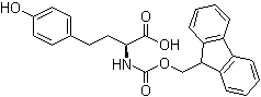 (S)-alpha-[[芴甲氧羰基]氨基]-4-羟基苯丁酸分子结构 (CAS 198560-10-0)
