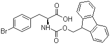 (S)-N-Fmoc-4-Bromophenylalanine molecular structure (CAS 198561-04-5)