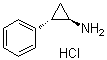 反式-2-苯基环丙胺盐酸盐分子结构 (CAS 1986-47-6)