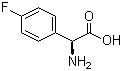 L-4-氟苯甘氨酸分子结构 (CAS 19883-57-9)