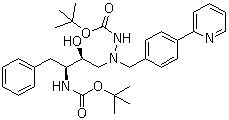 2-[(2S,3S)-3-[[(叔丁氧基)羰基]氨基]-2-羟基-4-苯基丁基]-2-[[4-(2-吡啶基)苯基]甲基]肼羧酸叔丁酯分子结构 (CAS 198904-86-8)