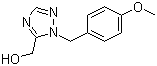 (2-(4-甲氧基苄基)-2H-1,2,4-三唑-3-基)甲醇分子结构 (CAS 199014-14-7)
