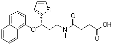 4-[甲基[(3S)-3-(1-萘基氧基)-3-(2-噻吩基)丙基]氨基]-4-氧代丁酸分子结构 (CAS 199191-66-7)