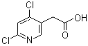 4,6-二氯-3-吡啶乙酸分子结构 (CAS 199283-51-7)