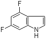 4,6-二氟吲哚分子结构 (CAS 199526-97-1)