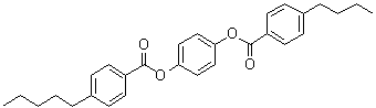 4-丁基苯甲酸 4-[(4-戊基苯甲酰基)氧基]苯基酯分子结构 (CAS 199540-46-0)