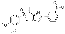 3,4-二甲氧基-N-[4-(3-硝基苯基)-2-噻唑基]苯磺酰胺分子结构 (CAS 199666-03-0)