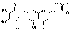 柯伊利素-7-O-葡萄糖苷分子结构 (CAS 19993-32-9)