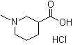 N-Methylpiperidine-3-carboxylic acid hydrochloride molecular structure (CAS 19999-64-5)
