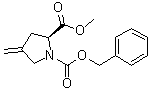 (S)-1-苄氧羰基-4-亚甲基脯氨酸甲酯分子结构 (CAS 200184-60-7)