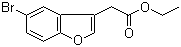 2-(5-溴苯并呋喃-3-基)乙酸乙酯分子结构 (CAS 200204-85-9)