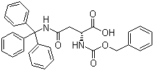 N2-[(苄氧基)羰基]-N-(三苯基甲基)-D-天冬氨酰胺分子结构 (CAS 200259-87-6)